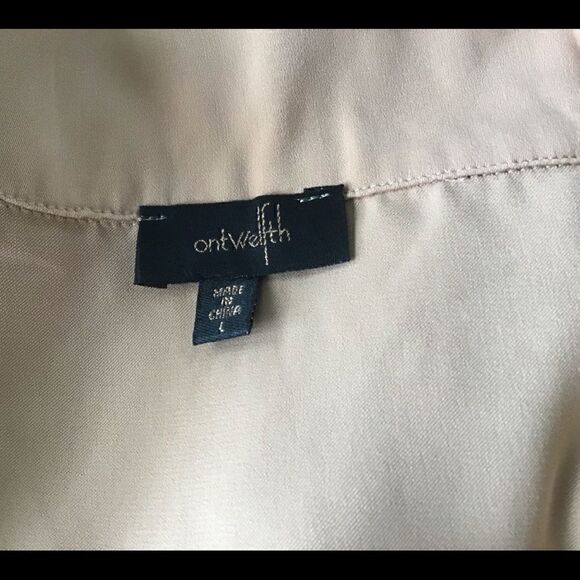 Ontwelfth Blouse with tie front NWOT Sz L - Picture 4 of 4